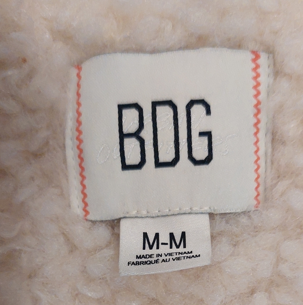 BDG Tan Teddy Jacket with Cream Accents - Picture 11 of 12